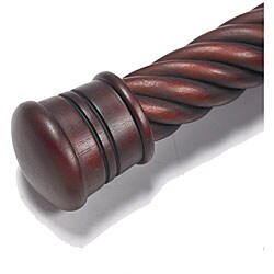 Cassidy West 8-foot Twist Wood Curtain Rod Set