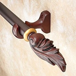 Cassidy West 6-foot Smooth Wood Curtain Rod Set