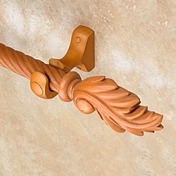 Cassidy West 8-foot Twist Wood Curtain Rod Set