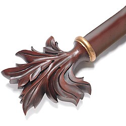 Cassidy West 4-foot Walnut Wood Curtain Rod Set