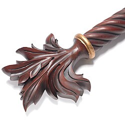 Cassidy West 6-foot Walnut Twisted Wood Curtain Rod Set