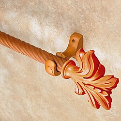 Cassidy West 8-foot Golden Oak Twisted Wood Curtain Rod