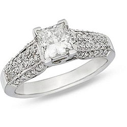 14k White Gold 1 1/2ct TDW Diamond Engagement Ring (G-H, SI2)