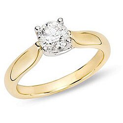 14k Gold 3/4ct TDW Diamond Lucida Solitaire Ring (G-H, SI2)