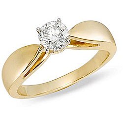 14k Yellow Gold 1ct TDW Diamond Solitaire Ring (G-H, SI2)