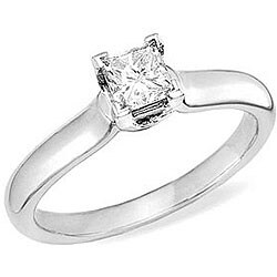 Platinum 3/4ct TDW Diamond Lucida Solitaire Ring (H-I, I1)