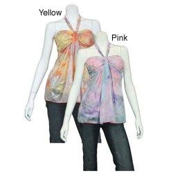 YS Junior's Abstract Print Chiffon Halter Top