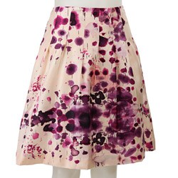 FINAL SALE Calvin Klein Women's Pleated Pink Floral Skirt