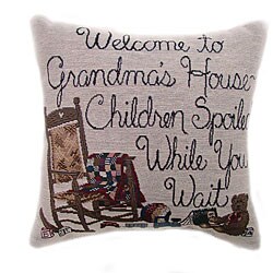 Grandma's House Tapestry Throw Pillow (Set of 2)
