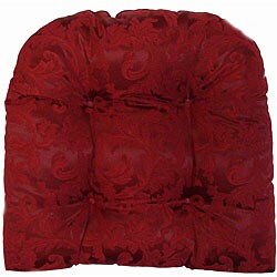 Floral Scroll Indoor Wicker Chair Cushion