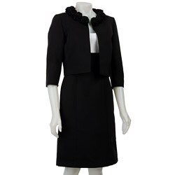 Tahari ASL Women's Black/ White Satin Twill Jacket and Dress