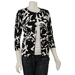 Philosophy Women's 3/4-sleeve Printed Cardigan