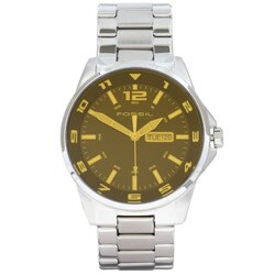 Fossil Men's Stainless Steel Black Dial Watch