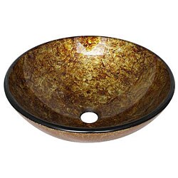 Geyser Tempered Glass Handcrafted Bathroom Vanity Vessel Sink