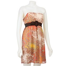Grass Junior's Chiffon Belted Tube Dress