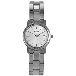 Pulsar Women's Dress White Dial Stainless Steel Bracelet Watch