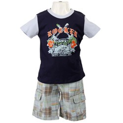 FINAL SALE City Ink Boy's 2-piece T-shirt and Chambray Shorts Set