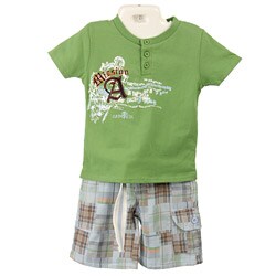 FINAL SALE City Ink Toddler Boy's 2-piece Short-sleeve Shirt and Shorts Set