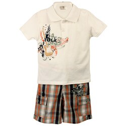 FINAL SALE City Ink Toddler Boy's 2-piece Polo Shirt and Shorts Set