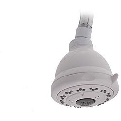 Aquadyne Six-setting Massaging White Showerhead