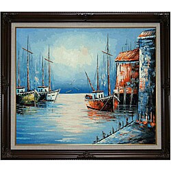 'Fishing Boats; Late Afternoon' Oil Painting