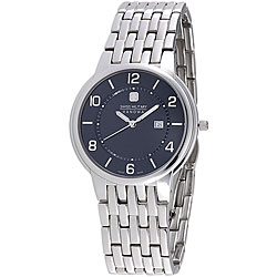 Swiss Military Men's Black Rendezvous Stainless Steel Watch