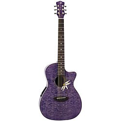 Luna Flora Passionflower Tranz Purple/ Quilted Maple Guitar