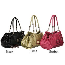 Rampage 'Jenny' Pearlized PVC Satchel