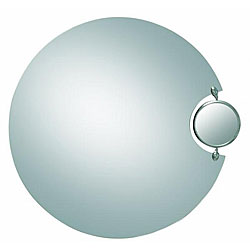 Frameless Wall Mirror with Magnifying Side Mirror