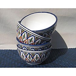 Tabarka Design Soup/ Cereal Bowls (Tunisia)
