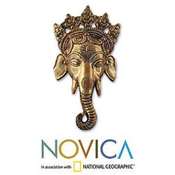 Brass 'Ganesha, Lord of Knowledge' Mask (India)