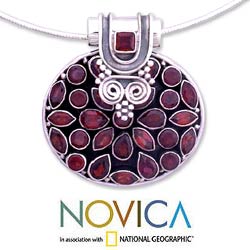 Garnet choker, 'Delicate Red' (INDIA)