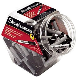 Sanford Sharpie Micro Ultra Fine Black Ink Markers (Pack of 72)