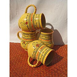Set of 4 Large 16-ounce Solena Mugs (Tunisia)