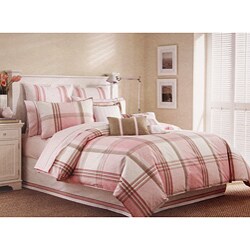 Nautica Pink Plaid 3-piece Comforter Set
