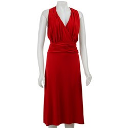 Glamour Women's Plus Size V-neck Dress