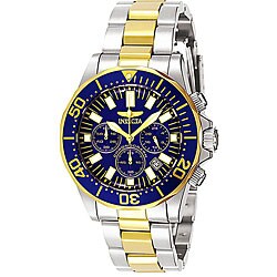 Invicta Men's Signature Chronograph Two-tone Blue Dial Watch