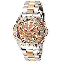 Invicta Men's Signature Chronograph Two-tone Rosetone Dial Watch