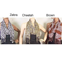 Faux Pashmina Animal Print Scarves (Set of 3)