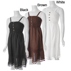 Cassee Collection Junior's Smocked Dress.