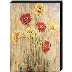 Jardine 'Poppy Serenade' Custom-printed Canvas Giclee