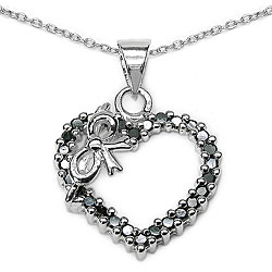 Sterling Silver 1/2ct TDW Black Diamond Necklace