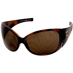 Fendi 'Dark Havana' Wraparound Sunglasses