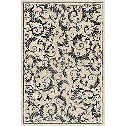 Hand-tufted Zen Black/ Ivory Rug (9' x 13')