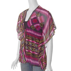 Belle Du Jour Junior's Kimono-sleeve Tunic Top