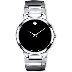 Movado Temo Men's Stainless Steel Black Face Watch