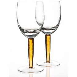 Denby Fire/ Caramel Glassware Red Wine Glasses (Set of 2)