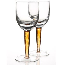 Denby Fire/ Caramel Glassware White Wine Glasses (Set of 2)