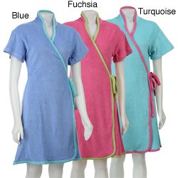 Aegean Apparel Women's Short-sleeve Wrap Robe