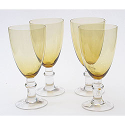 Dark Amber 16-ounce Goblets (Set of 4)